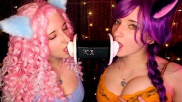 AftynRose ASMR Twin Ear Licking Patreon Video