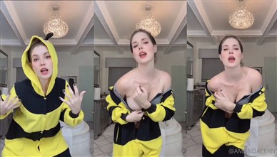 Amanda Cerny Nude Nip Slip While Striptease Video Leaked