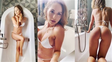 Brittney Palmer Nude White Bikini Teasing Video Leaked