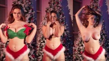 Megan Guthrie Nude Boobs Teasing in Christmas Video Leaked