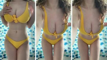 Tina Kye Yellow bikini Nude Video Leaked