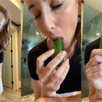 Christina Khalil Cucumber Blowjob Video