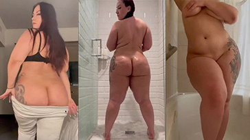 Ruby Red Shower Nude BBW Video