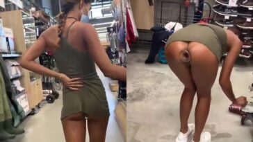 Shopping Mall With Anal Butt Plug Public Video