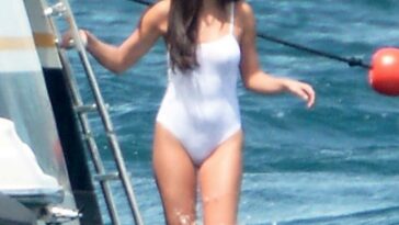 Selena Gomez See-Through One-Piece Set Leaked