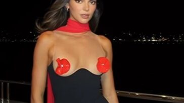 Kendall Jenner Pasties Dress Candid Video Leaked