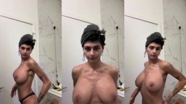 Mia Khalifa Shower Full Topless Tits Onlyfans Livestream Video