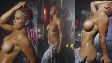 Paige Vanzant Sweaty Topless Photoshoot Video