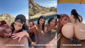 Auhneesh Nicole Outdoor Foursome in Bikini Video Leaked